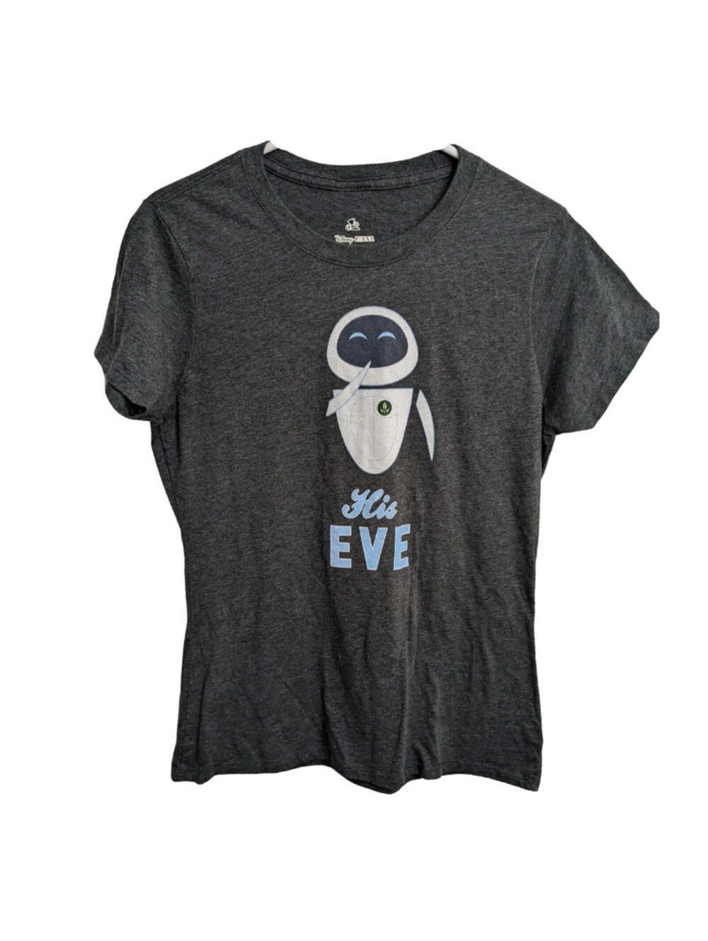Disney Pixar "His Eve" Wall-E T-Shirt, S/M, Gray